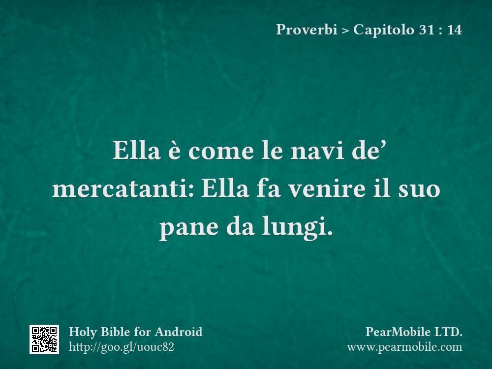 Proverbi, Capitolo 31:14